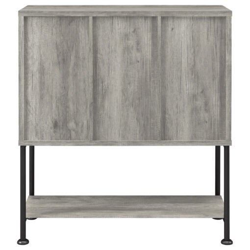 Claremont Sliding Door Home Bar Wine Cabinet Grey Driftwood - Image 8