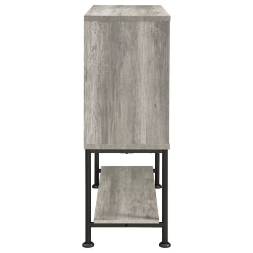 Claremont Sliding Door Home Bar Wine Cabinet Grey Driftwood - Image 10