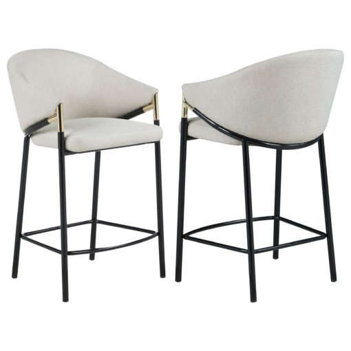 Chadwick Fabric Upholstered Counter Chair Beige (Set of 2) - Image 2