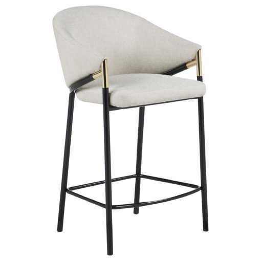 Chadwick Fabric Upholstered Counter Chair Beige (Set of 2) - Image 3