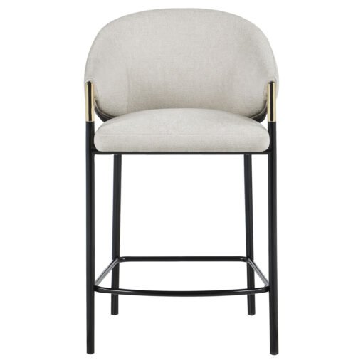 Chadwick Fabric Upholstered Counter Chair Beige (Set of 2) - Image 4
