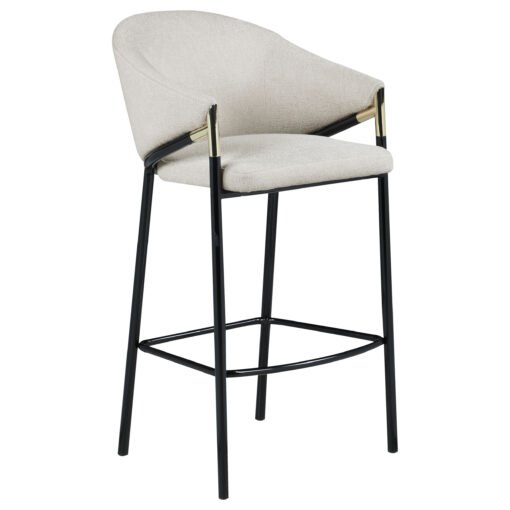 Chadwick Fabric Upholstered Bar Chair Beige (Set of 2) - Image 3