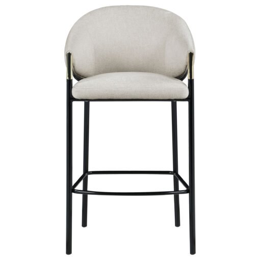 Chadwick Fabric Upholstered Bar Chair Beige (Set of 2) - Image 4