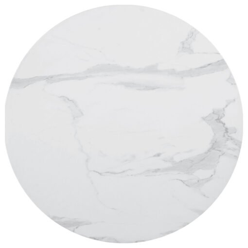 Arkell Round 30-inch Faux Marble Top Dining Table White - Image 3