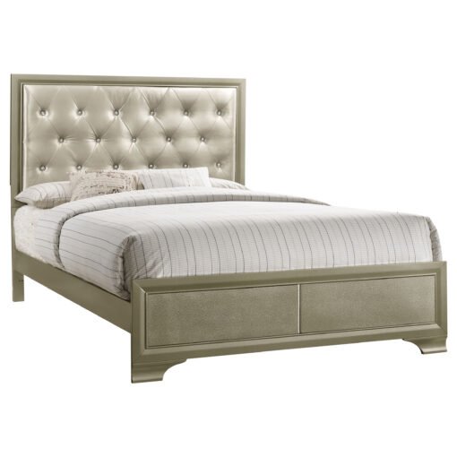 Beaumont Wood Eastern King Panel Bed Champagne - Image 2