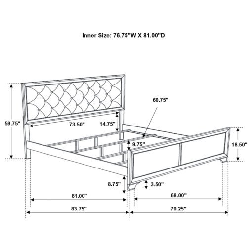 Beaumont Wood Eastern King Panel Bed Champagne - Image 3