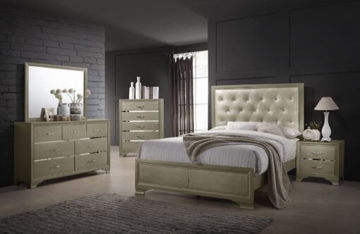 Beaumont 2-drawer Nightstand Champagne - Image 4