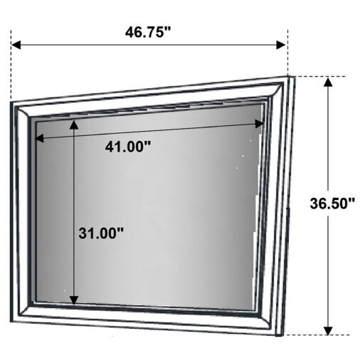 Barzini Dresser Mirror White - Image 5