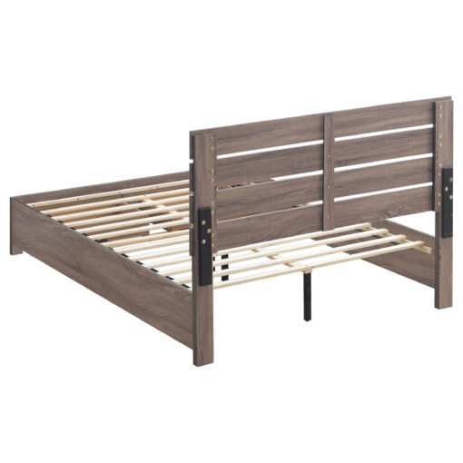 Brantford Wood Queen Storage Panel Bed Barrel Oak - Image 4