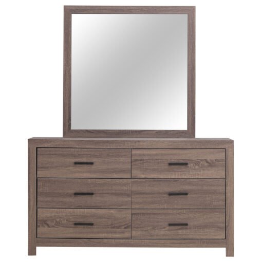 Brantford 6-drawer Dresser with Mirror Barrel Oak - Image 3