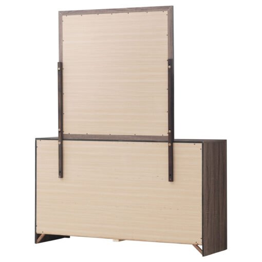 Brantford 6-drawer Dresser with Mirror Barrel Oak - Image 8