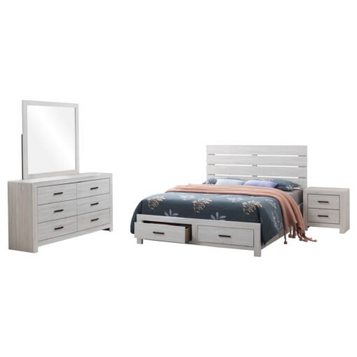 Brantford 4-piece Eastern King Bedroom Set Coastal White - Image 2