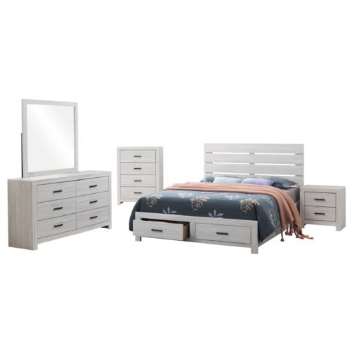 Brantford 5-piece Eastern King Bedroom Set Coastal White - Image 2