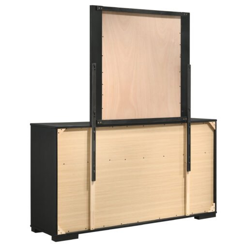 Blacktoft 6-drawer Dresser with Mirror Black - Image 6
