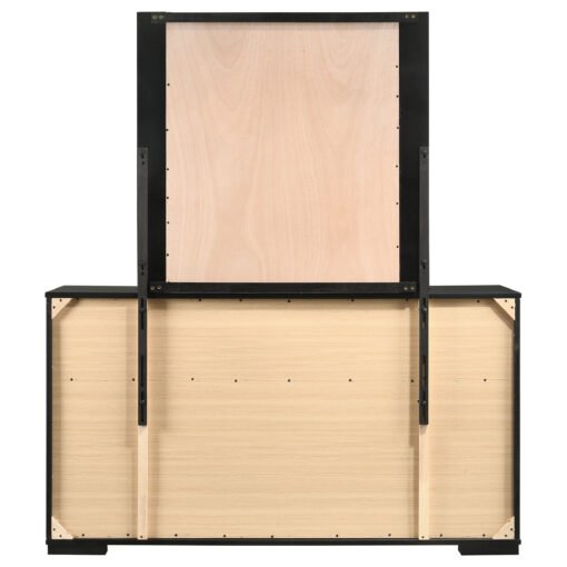 Blacktoft 6-drawer Dresser with Mirror Black - Image 7