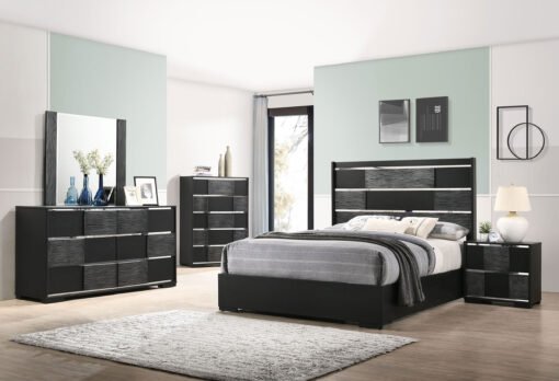 Blacktoft 6-drawer Dresser with Mirror Black - Image 11