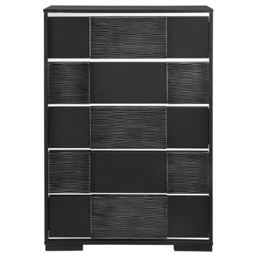 Blacktoft 5-drawer Bedroom Chest Black - Image 3