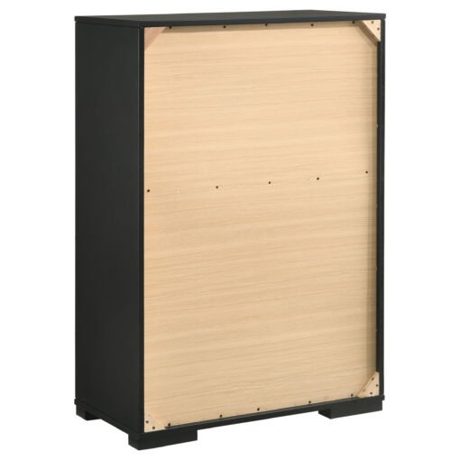 Blacktoft 5-drawer Bedroom Chest Black - Image 6
