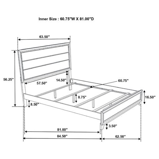 Watson Wood Queen Panel Bed Grey Oak - Image 6