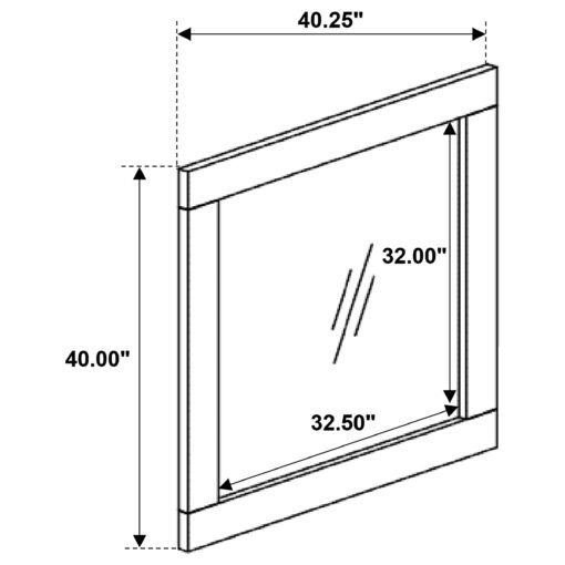 Marlow Dresser Mirror Rough Sawn Multi - Image 4