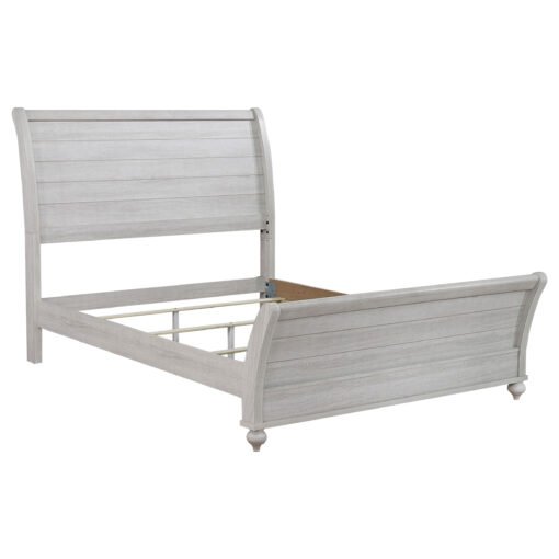 Stillwood Wood Eastern King Sleigh Bed Vintage Linen - Image 2