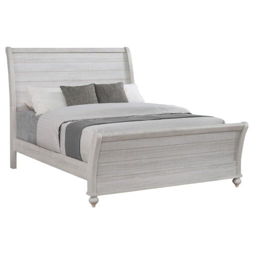 Stillwood Wood Eastern King Sleigh Bed Vintage Linen - Image 3