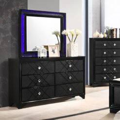 Penelope 6-drawer Dresser with Mirror Midnight Star