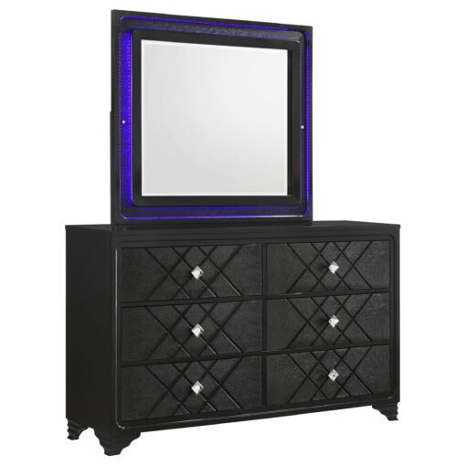 Penelope 6-drawer Dresser with Mirror Midnight Star - Image 2