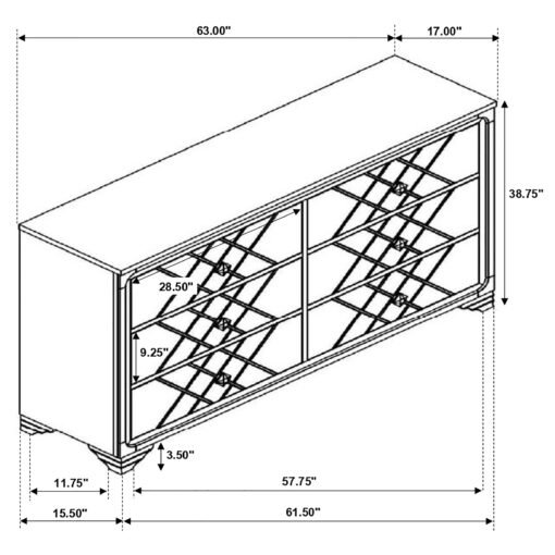 Penelope 6-drawer Dresser Midnight Star - Image 6