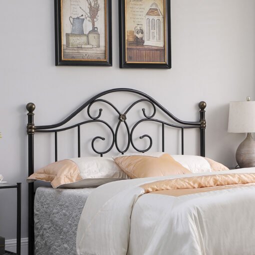 Bailey Metal Queen or Full Open Frame Headboard Black - Image 3