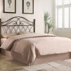 Zola Metal Queen or Full Open Frame Headboard Brown