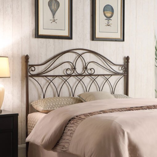 Zola Metal Queen or Full Open Frame Headboard Brown - Image 3