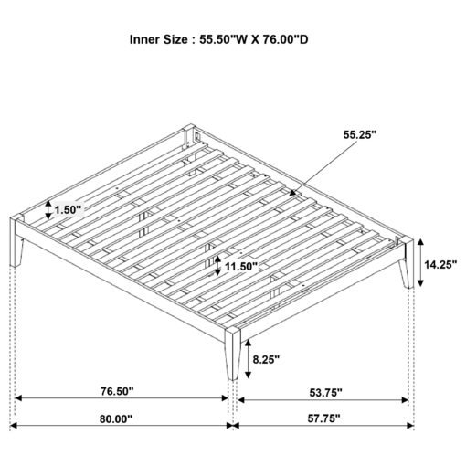 Hounslow Full Universal Platform Bed Cappuccino - Image 8