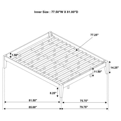Hounslow Eastern King Universal Platform Bed Cappuccino - Image 8