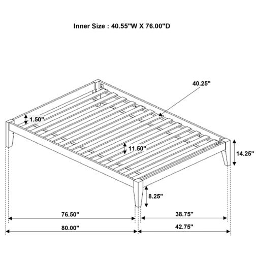 Hounslow Twin Universal Platform Bed Cappuccino - Image 7