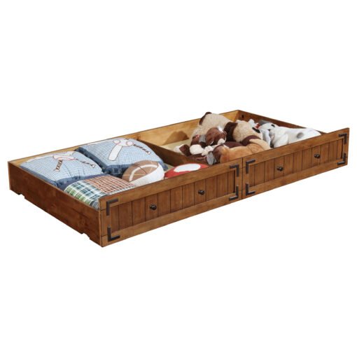 Oakdale Wood Storage Trundle Rustic Honey - Image 2