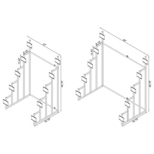 Duarto 5-tier Headboard Display Rack Black - Image 5
