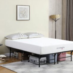 Mabel Metal Full Mattress Support Platform Bed Black