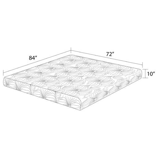 Key 10-inch California King Memory Foam Mattress White - Image 7
