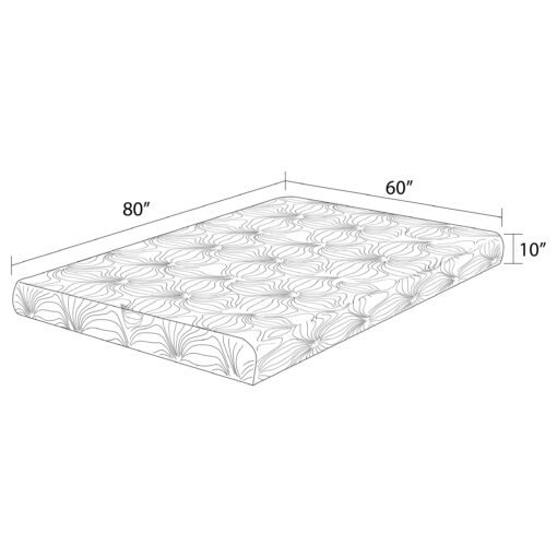 Key 10" Queen Memory Foam Mattress White - Image 7