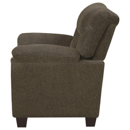 Clementine Upholstered Padded Arm Accent Chair Brown - Image 5