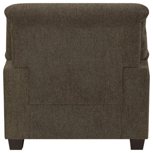 Clementine Upholstered Padded Arm Accent Chair Brown - Image 6