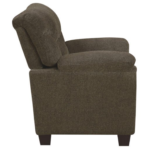Clementine Upholstered Padded Arm Accent Chair Brown - Image 7