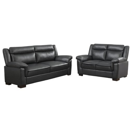 Arabella 2-piece Upholstered Padded Arm Sofa Set Grey - Image 2