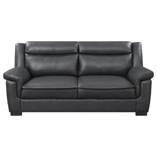 Arabella 2-piece Upholstered Padded Arm Sofa Set Grey - Image 3