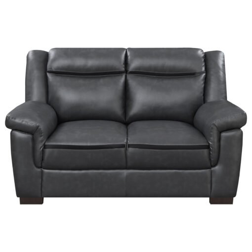 Arabella 2-piece Upholstered Padded Arm Sofa Set Grey - Image 5