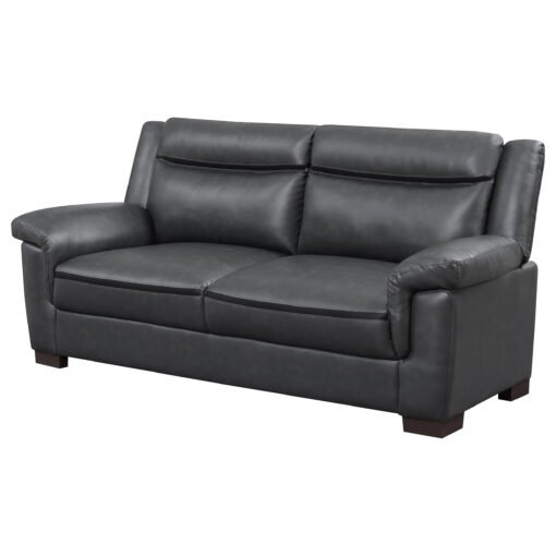 Arabella Upholstered Padded Arm Sofa Grey - Image 4