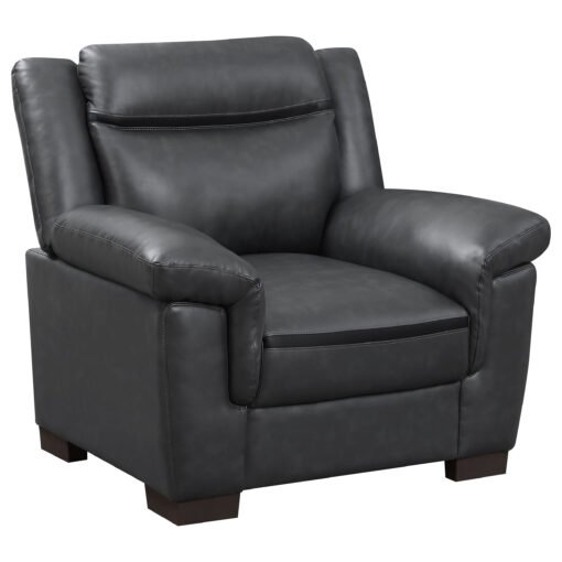 Arabella Upholstered Padded Arm Accent Chair Grey - Image 2
