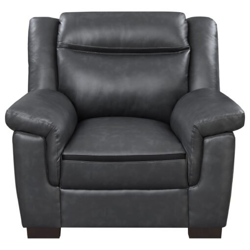 Arabella Upholstered Padded Arm Accent Chair Grey - Image 3
