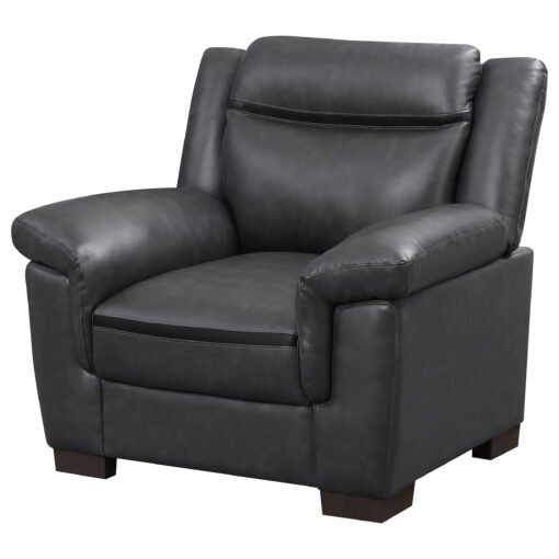 Arabella Upholstered Padded Arm Accent Chair Grey - Image 4